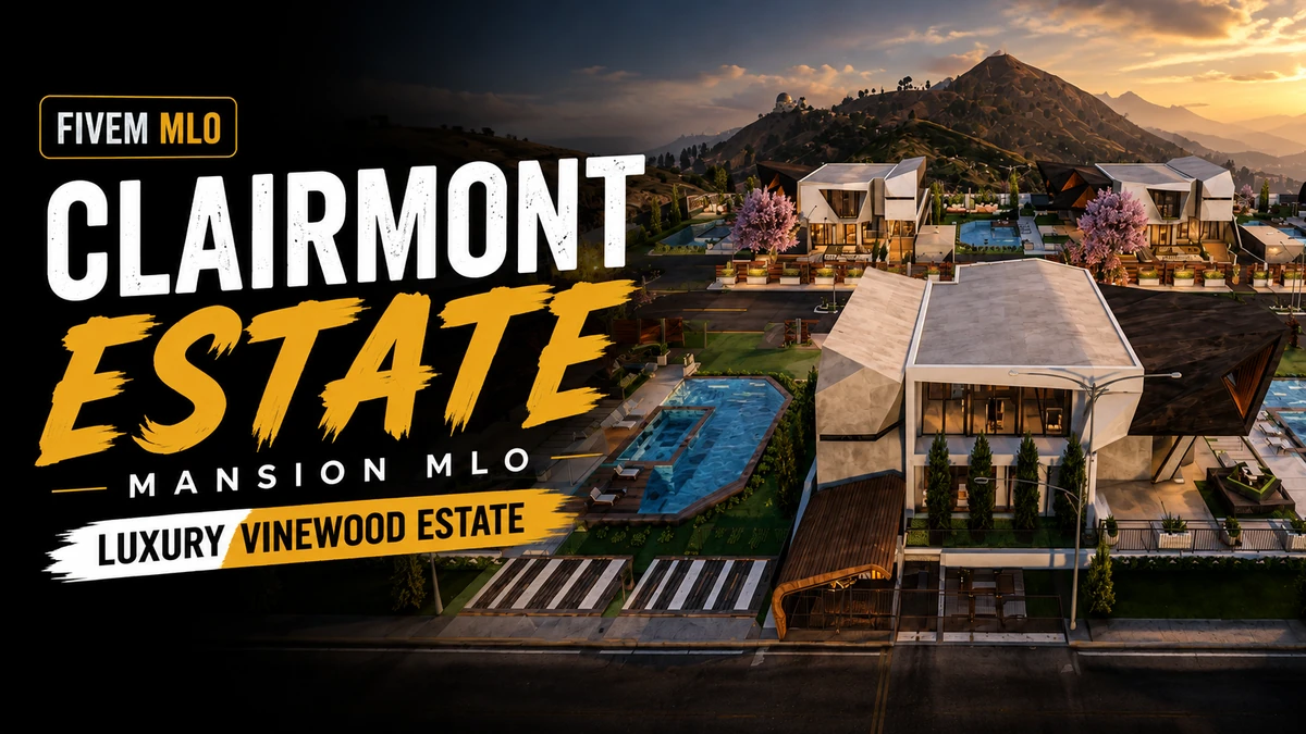Clairmont Estate Mansion MLO FiveM | Luxury Vinewood Estate | Open Source